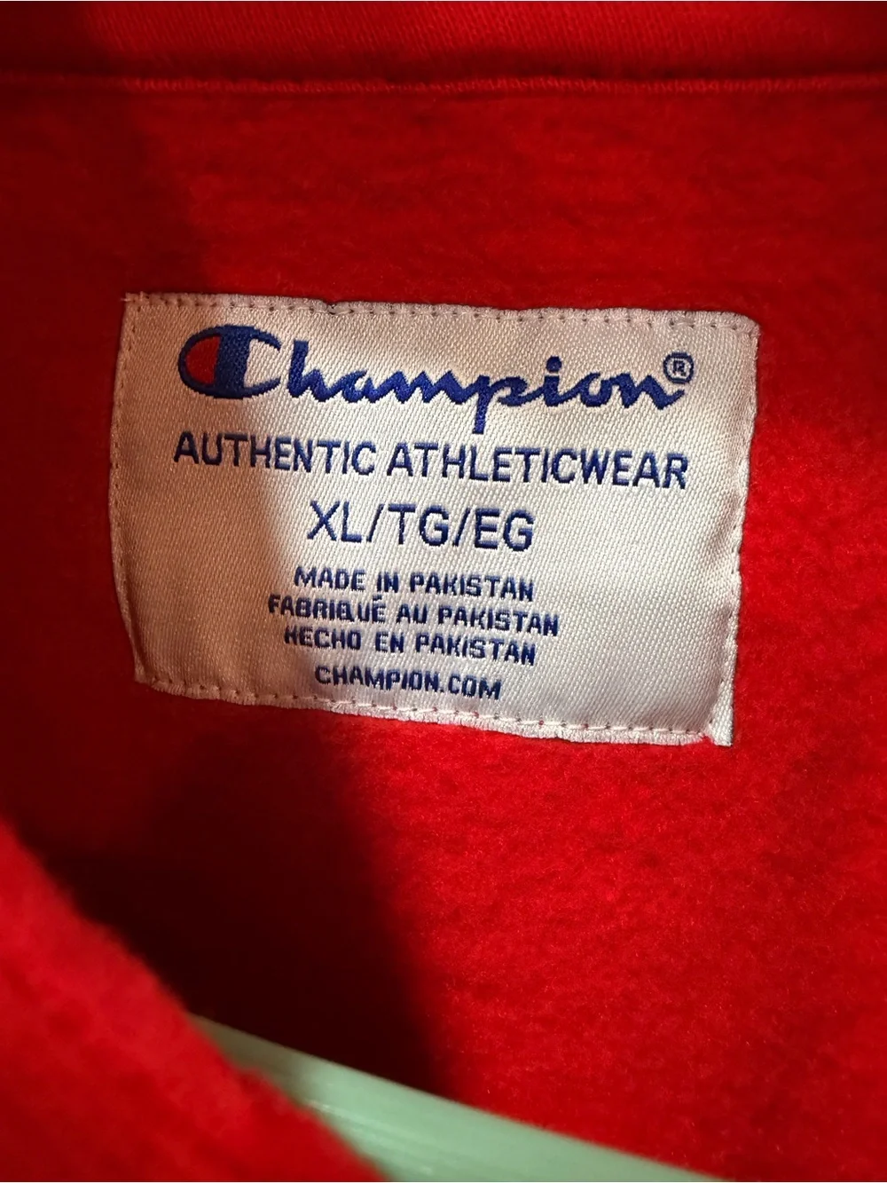 Champion Men’s Red Hooded Sweatshirt
